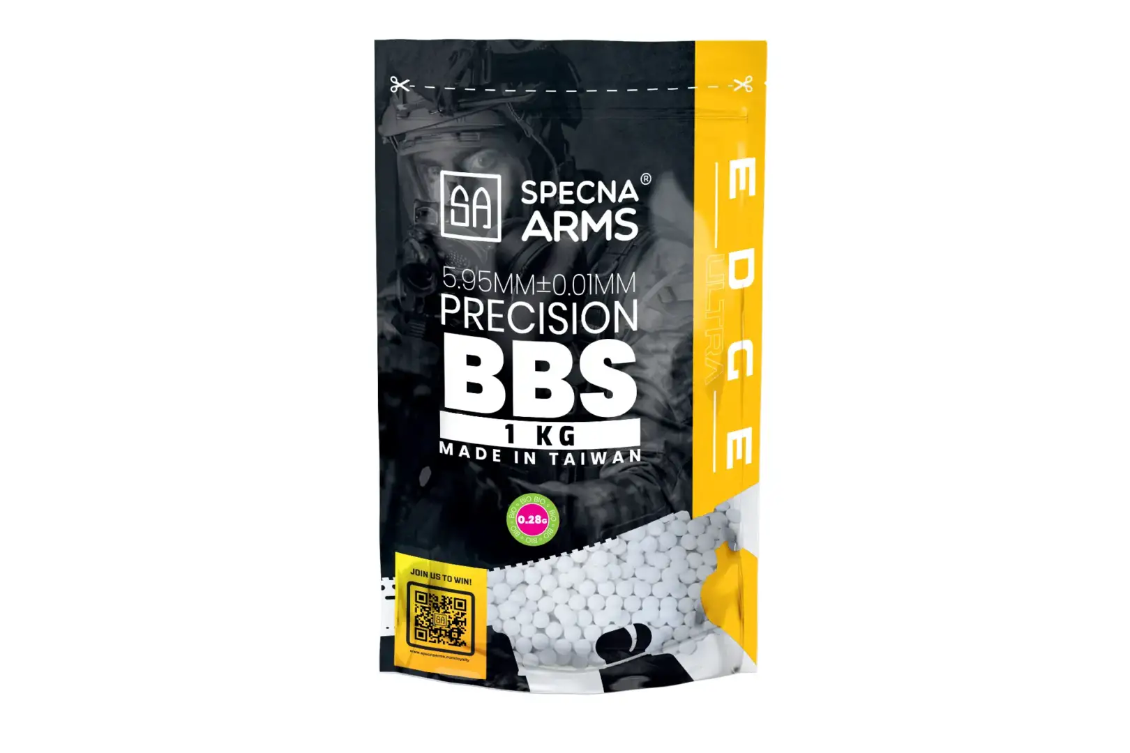 Biodegradable balls 0.28g of Specna Arms Edge Ultra ™ BBS precision - 1kg -Whites-