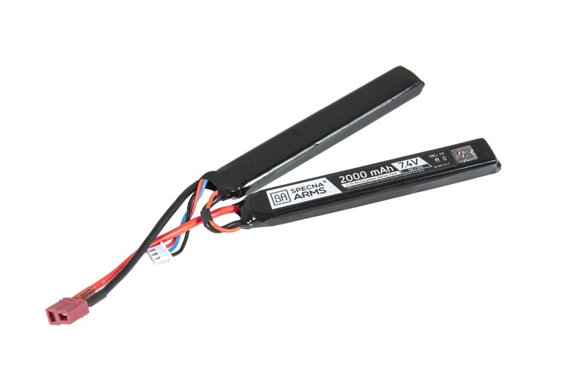 Li-po battery 7.4v 2000mah 15/30c with T-Deans Specna Arms plug (DOUBLE)