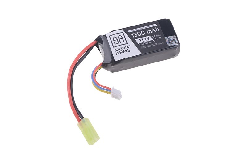 Batteria Li-po 11,1v 1300mah 15/30 con spinotto T-Deans Specna Arms (Piatta)