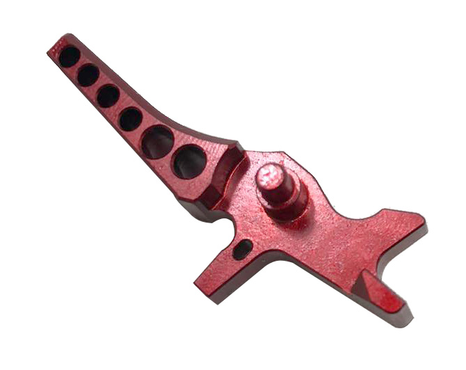 Grilletto per serie M4/M16 in CNC Retro Arms -Tipo C- (ROSSO)