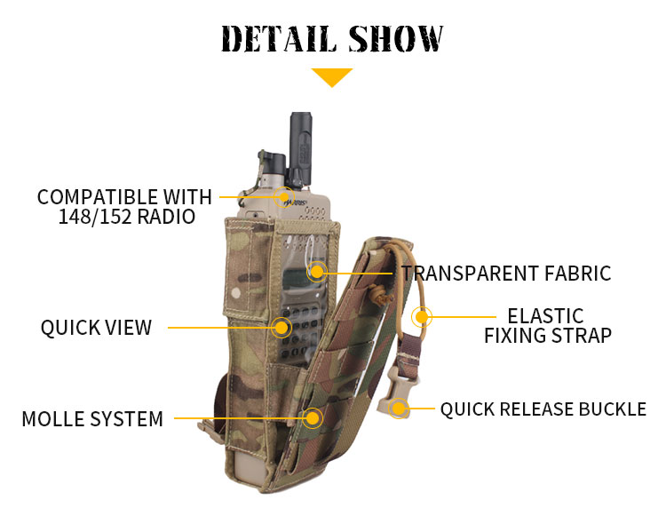 Radio Pouch PRC 148/152 EmersonGear (COYOTE MARRÓN) - Imagen 6