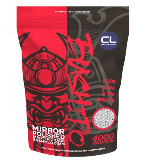 Pallini Master Grade Mirror BB Pellets de Clarence Lai Design - 4000 BB - 0.30G Bushido -Bianchi-