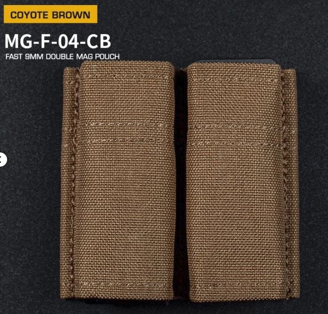 Porta CARICATORE Tipo rápido Double 9 mm de revista Bouch Wosport (COYOTE)