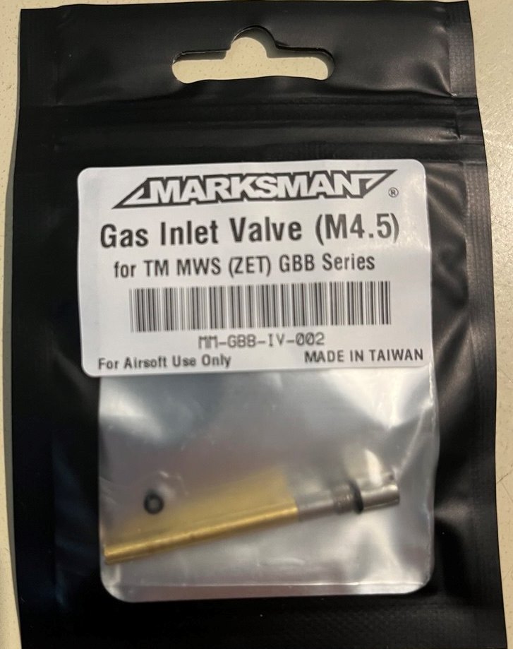 Soupape d'admission M4.5 pour chargeur de gaz AIRSOFT GBB (Tokyo Marui M4 MWS (ENSEMBLES) Série GBB)/Marqueur de valve de remplissage